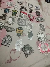 Pegatinas de dibujos animados para Skateboard, calcomanías de bicicleta, portátil, álbum de recortes, equipaje de Skateboard, serie gótica bruja demonio, 10/30/50 Uds.