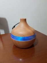 Oil-Diffuser Humidifier Usb Essential-Aroma Wood-Grain Ultrasonic Mist-Maker Led-Light