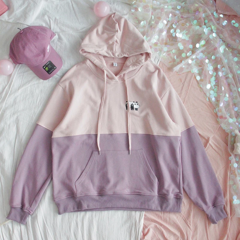 Harajuku Sweat /à capuche /à manches courtes Motif dessin anim/é mignon Kuromi
