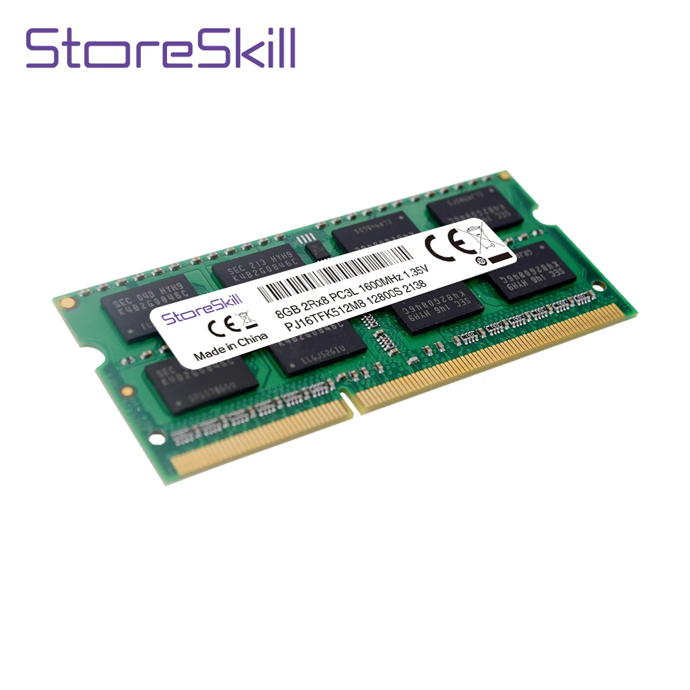 StoreSkill pamięć SODIMM DDR3L 2GB 4GB 8GB 10600 1333 12800 1600 dla pamięci Ram pamięci DDR3