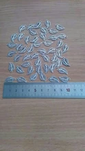 Colgantes de hojas de árbol de 17x9mm, 50 Uds., colgantes, collar, pulsera, tobillera, accesorios para fabricación de joyas, DIY