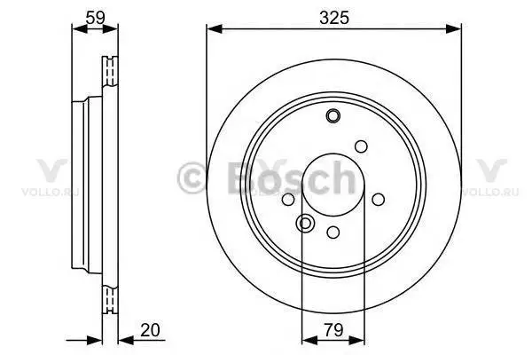 0986479375 BOSCH ТОРМОЗНОЙ ДИСК ЗАДНИЙ