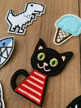 (46 Styles) Ice Cream Iron on Patches for Clothing Cartoon Cars Stickers Stripes Appliques