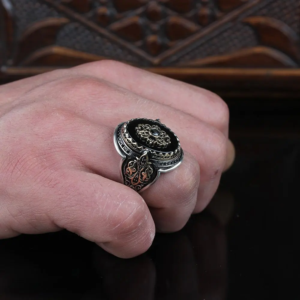 te7b-925-Sterling-Silver-Ring-Men -Rings-Turkish -Jewelry - Male -Jewelry -Ring- For- Men- Women- Ring -Men -Jewelry -Made- in -Turkey