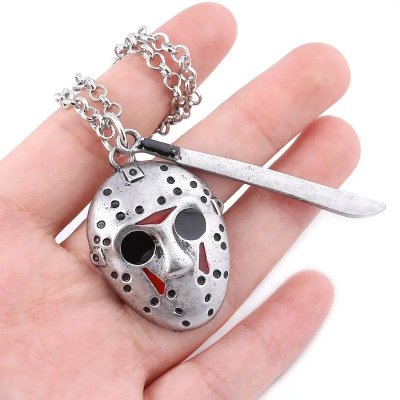 

Friday the 13 the Stephen Kings IT Necklace Chucky Face Penny Wise Jason Hockey Freddy Scream Horror Black Friday keyring