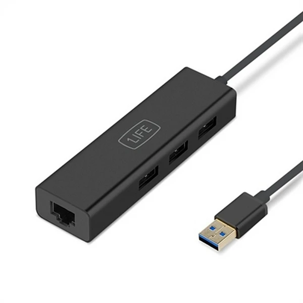 3-Порты и разъёмы usb-хаб 1 жизнь 1IFEUSBHUB3 USB 3,0 черный