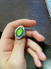 Vintage Color Retro cambio anillo Oval emoción sentimiento cambiante anillo de Control de temperatura de Color anillos para las mujeres