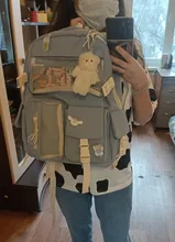 JOYPESSIE-Mochila de Nylon Kawaii para mujer, morral escolar impermeable a la moda para chicas adolescentes, bonita Mochila de estudiante, Mochila de viaje