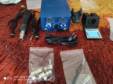 Estación de soldadura SMD de 800W, pistola de aire caliente eléctrica de calor rápido 2 en 1, soldador eléctrico de BGA refundido con pantalla Led