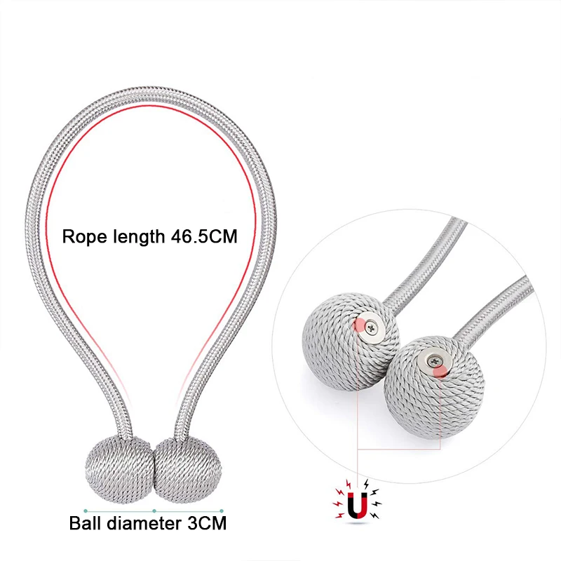 2 шт., креативные магнитные зажимы для штор, зажимы, сплав, вязание, узор, галстук, пряжки, зажимы для штор, галстук, кольцо, спина, с шаровым магнитом