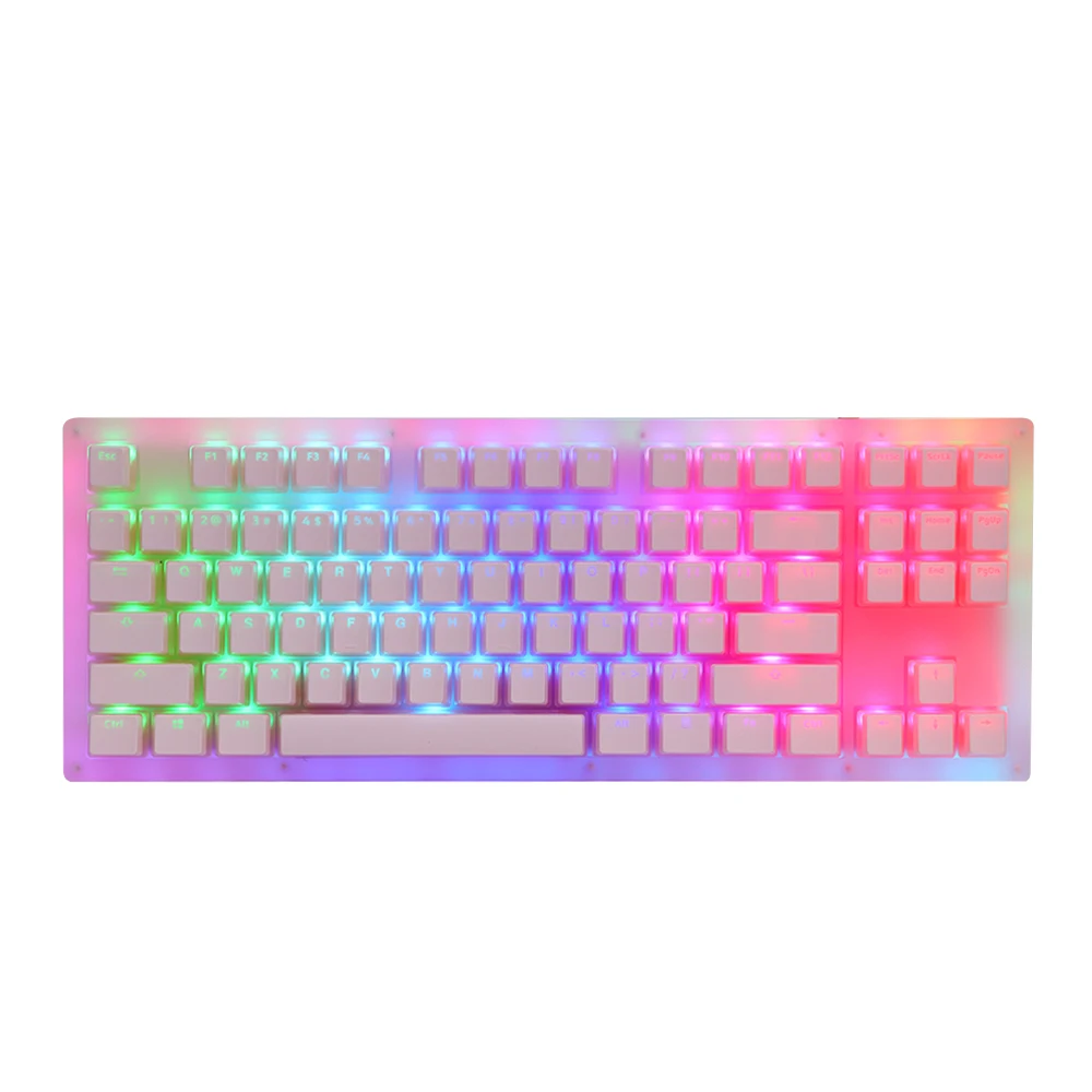 Best AKKO Sakura 87 Keys RGB Wired Mechanical Keyboard Acrylic Translucent Case PBT Pudding Keycaps for Gaming/Mac/Win Gateron Switch