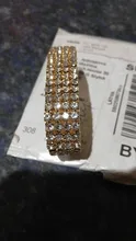 Pulsera elástica con diamantes de imitación de cristal para mujer, brazalete de oro ostentoso, joyería nupcial para boda, 4/5/8 filas