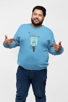 

Angemiel Wear Blue Motorcycle Gray Blue Men 'S Sweatshirt