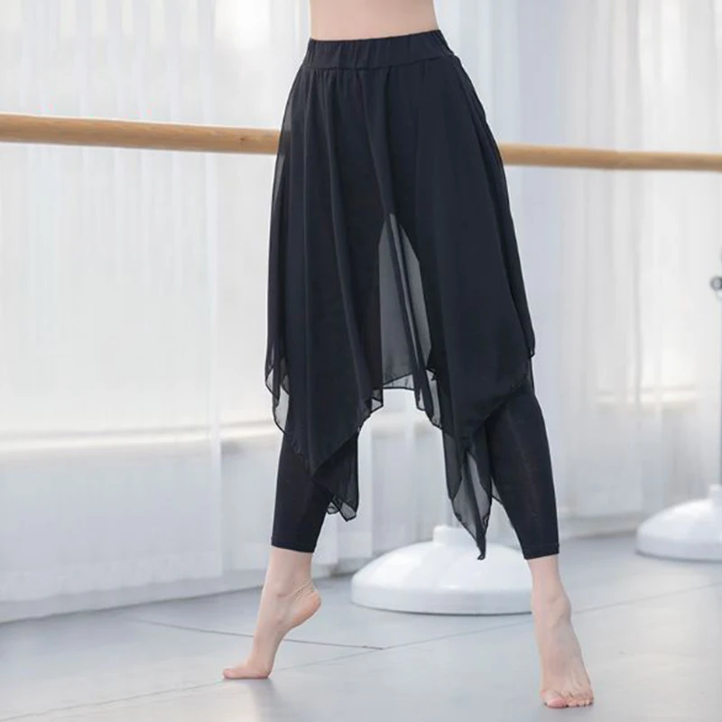 Dance Palazzo Pants Chiffon Women Plus 