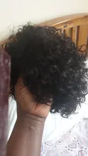Favorito rizado pelucas corto corte Pixie cabello humano para las mujeres negro Natural del pelo Remy 150% de densidad sin costuras lado barato parte pelucas humanas