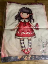 Bolso de diseñador para mujer, bolsa de hombro de lona duradera de alta calidad con estampado de dibujos animados, bolso escolar para chicas