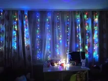 3MX3M LED Curtain Garland on The Window USB String Lights Fairy Festoon Remote Control