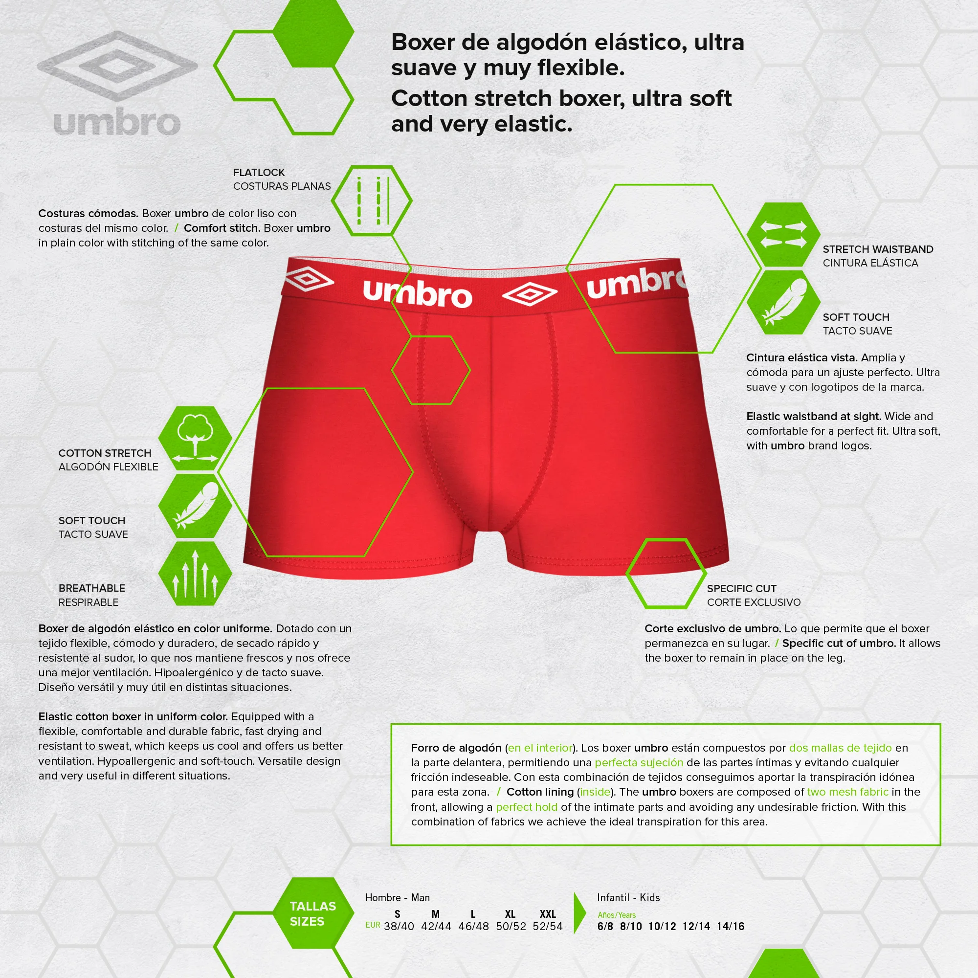 UMBRO трусы-боксеры 5 шт. различных цветов для мужчин