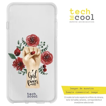 

FunnyTech®Stand case for Samsung Galaxy A71 Silicone l power Girl drawing girly fund trasparent