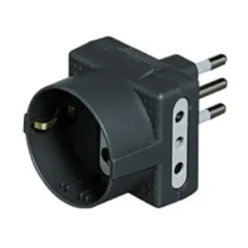 

Tris with 1 adapter socket German 2 sockets 10 ° 1500 W color AntraciteBTICINO3.17