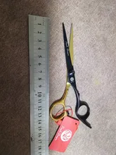 Tijeras para cortar el pelo de acero japonés, juego de tijeras para cortar el pelo de dragón púrpura de 6 pulgadas, para corte de pelo, 1001 #