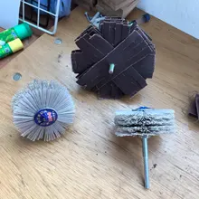 Thuja-cabezal abrasivo de nailon para pulir, cepillo resistente al desgaste, para relieve de raíz de madera, Redwood