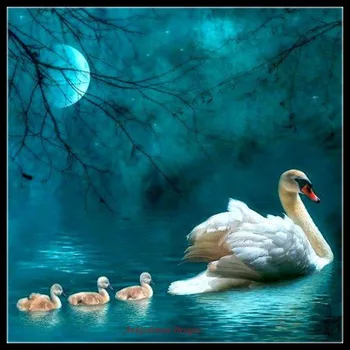 

Embroidery Counted Cross Stitch Kits Needlework - Crafts 14 ct DMC DIY Arts Handmade Decor - Swan Lake