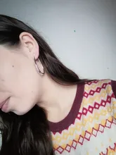 DOTEFFIL de Plata de Ley 925 Plata Lisa círculo 41 pendientes de aro de mm para las mujeres dama regalo de encanto de moda de alta calidad de joyería de la boda