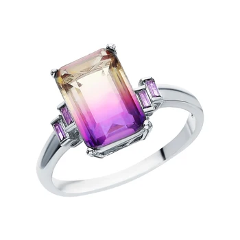 

Silver ring with sieve and cubic zirconium sunlight sample 925