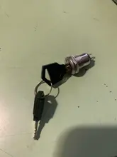 Interruptor de botón electrónico de aleación de Zinc de 12mm, interruptor de apagado, bloqueo de teléfono, interruptor de alimentación de seguridad, terminales tubulares + 2 llaves, 2 posiciones