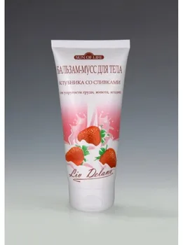 

Balm mousse for the body "strawberry with cream", for the elasticity of the chest, abdomen, buttocks Sun of life Liv Delano