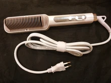 Profissional peines calientes Anti-hirviendo alisador de pelo cepillo de cerámica rizador climatizada eléctrica inteligente cepillo de pelo plancha