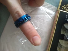 Hilandero de acero inoxidable cadena de números romanos banda Mens Spinner Cadena de acero de titanio anillo de los hombres de moda de la joyería