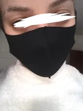 Mascarilla facial lavable y reutilizable de algodón, máscara protectora, color negro, 10 unidades