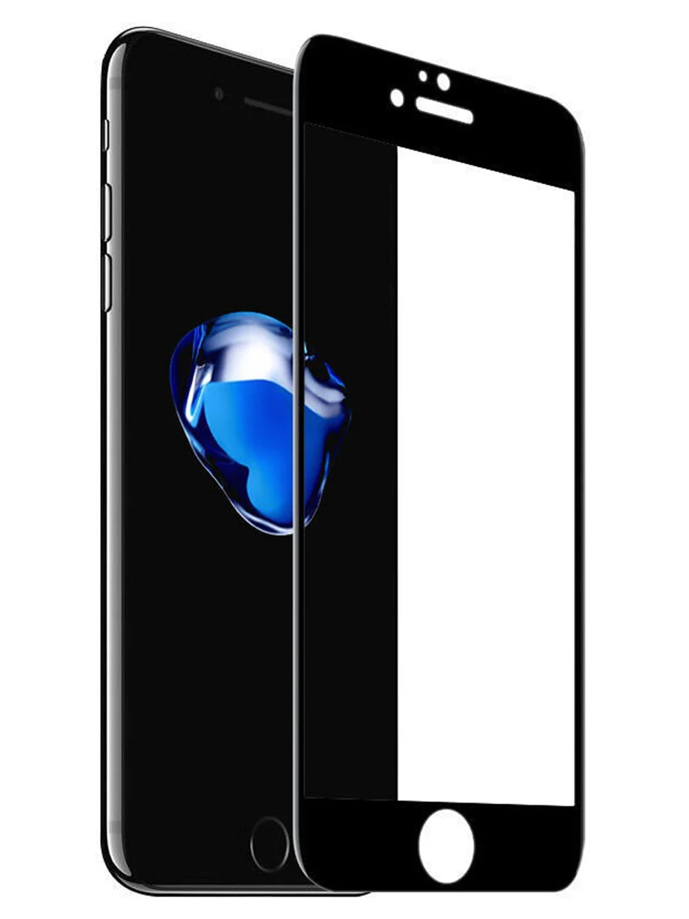 Защитное стекло 5D Full Glue для Apple iPhone 7+ / 8 + черная окантовка|Защитные стёкла и
