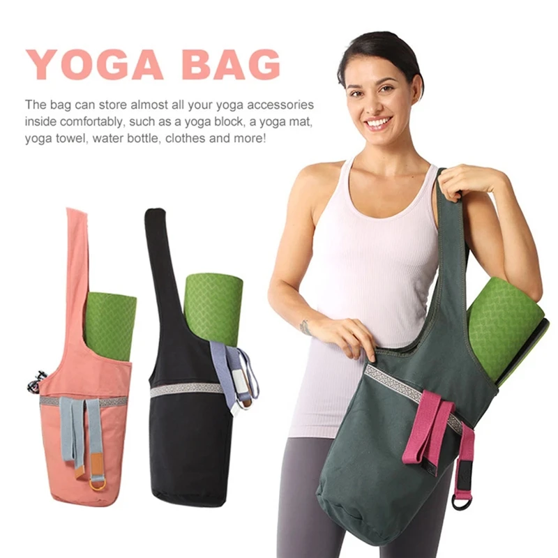 Portable Yoga Mat Bag Fashion Sports Yoga Mat Tote Storage Shoulder Bag Backpack Sling Carrier Fitness Supplies 2
