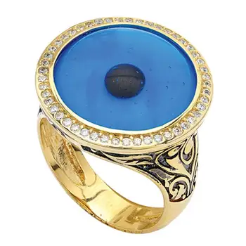 

Embroidered Big Eye Evil Eye Ring 01-160-YG074
