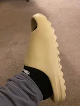 De los hombres de verano diapositivas ligero playa guay zapatillas diapositiva hueso Boca de pescado Flip Flops, sandalias de las mujeres suave EVA zapatillas de deporte par 35-46 #