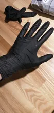 Guantes de nitrilo negro 100 unids/lote comida grado impermeable alergia libre desechable seguridad sintético guantes de nitrilo