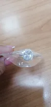 CC Anillos para las mujeres de la Boda nupcial Anelli joyería de moda anillo de compromiso de oro blanco Anillos de Color CC595