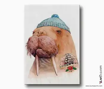 

Walrus Canvas Painting-Home Picture Frames Wall Photo Frame Wooden Canvas Frame