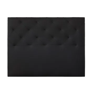 

Headboard CHOCOLATE BLACK leatherette upholstery color black 150 cm
