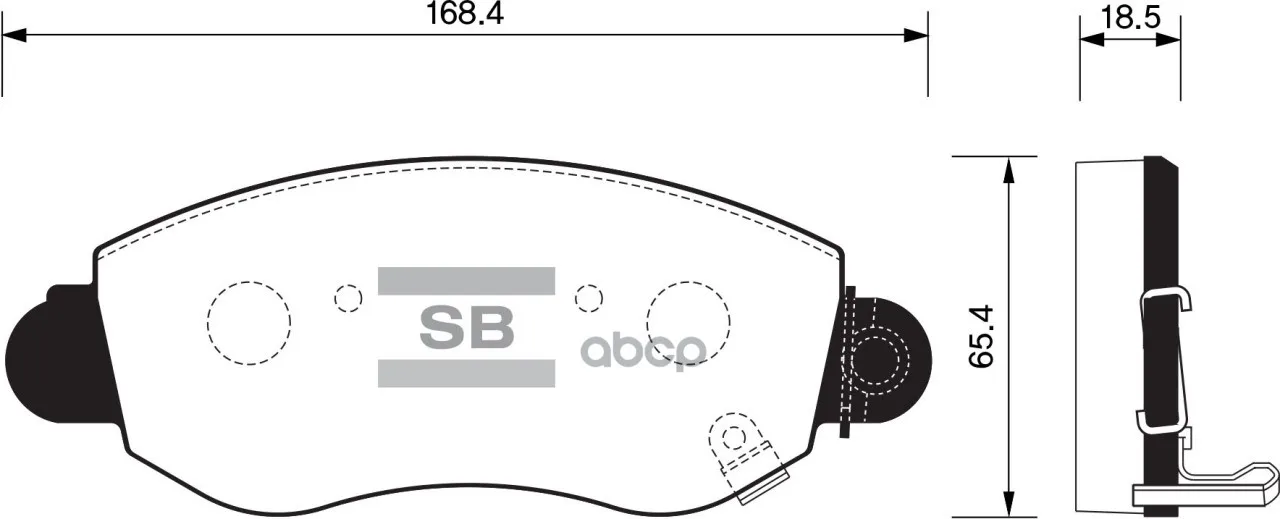 Колодки Тормозные Ford Transit 00-06 Передние С Индикат.Износа Sangsin Brake Sp1275 Sangsin brake арт. SP1275