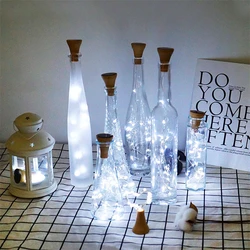 Upgraded Solar Wine Bottle Lights 10/20 LED Tricolor Copper Garland Wire Fairy String Light for Party,Outdoor,Garden,Room Decor