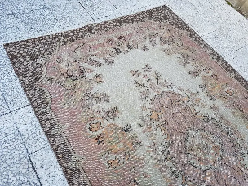 Потертая шерсть ручной работы с низкой складкой ковер 5'5'' X 8'10''/165X270 см