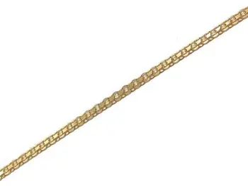 

Plain bismark chain 18 K yellow gold bracelet