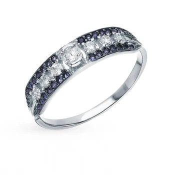 

Silver ring with cubic zirconia sunlight sample 925