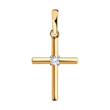 

Sokolov pendant in Gold with cubic zirconia Swarovski,Crystals, fashion jewelry, gold, 585, women's male, pendants for neck women