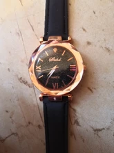 Reloj de pulsera informal de cuero para mujer, de cuarzo, con cielo estrellado, femenino