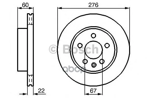 Тормозной Диск 0986478861 Bosch арт. 0986478861